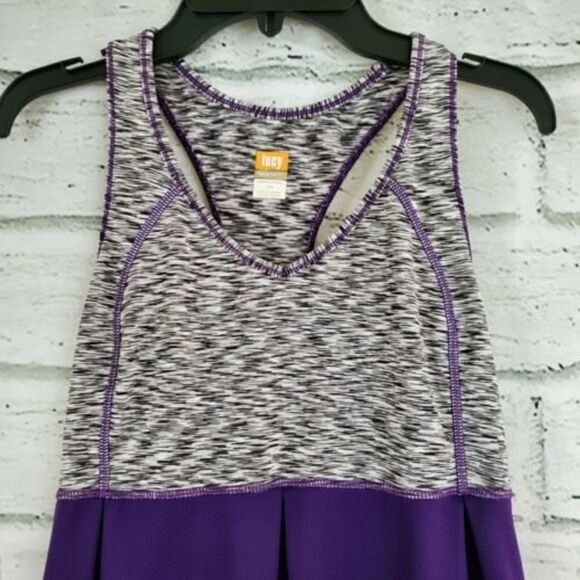 Lucy Racerback Workout running tank Top purple Womens Size Medium Polyester - Picture 4 of 6